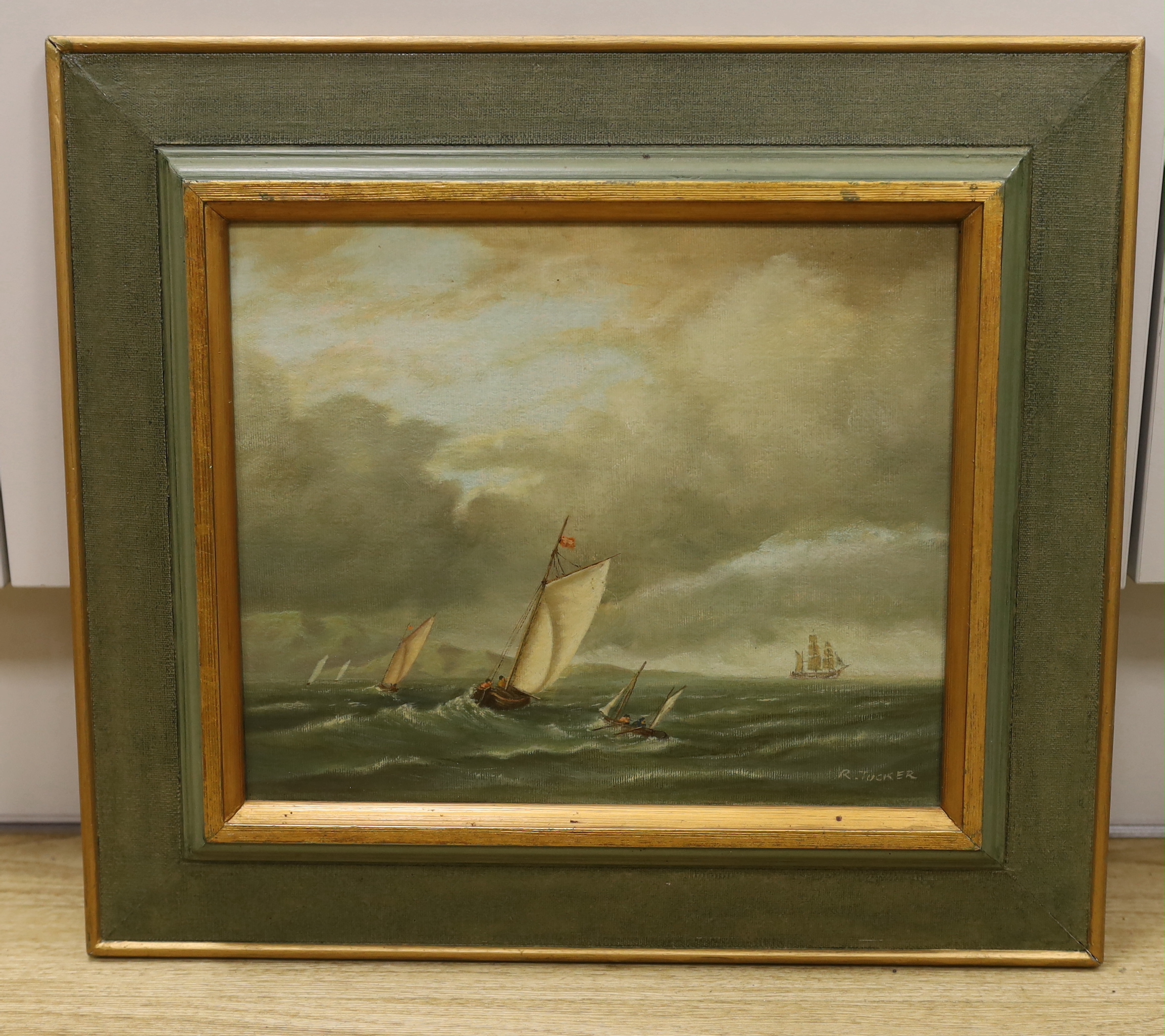 Robert Tucker of Sussex, oil on board, Homeward Bound, signed, 29cm x 24cm